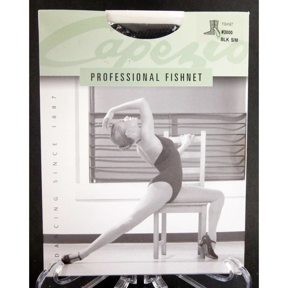 Capezio Black Fishnet Tights Small Medm Pantyhose